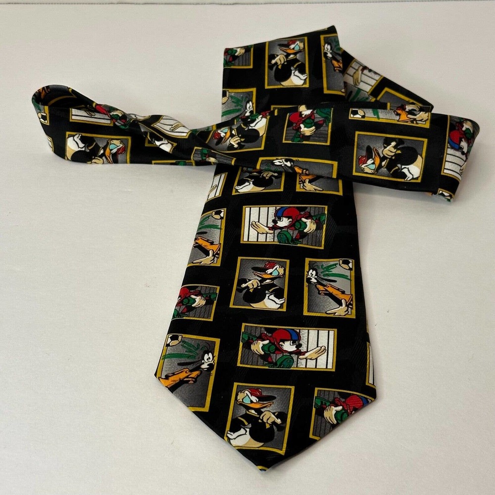 Mickey Unlimited Disney Tie Mickey Goofy Donald Football Soccer Baseball Sports